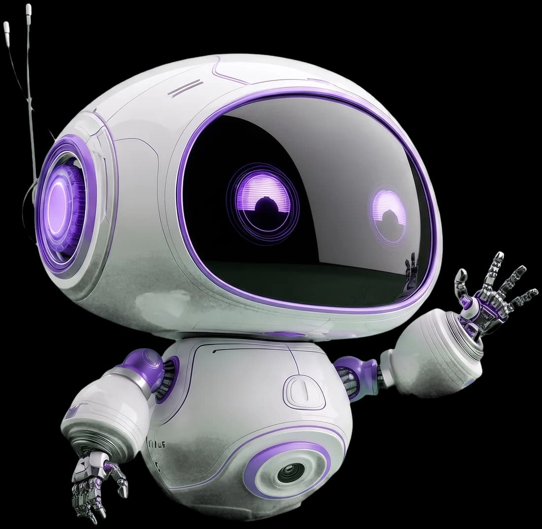 The Intelligent Solutions robot, waving